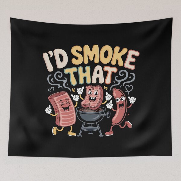 Item preview, I’d Smoke That BBQ Apparel for Funny BBQ and Meat Smoking Enthusiasts designed and sold by Redgiant87x.
