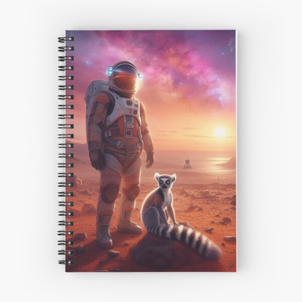 Item preview, Mars Explorer – Astronaut & Lemur Cosmic Art designed and sold by Dogandesighn.