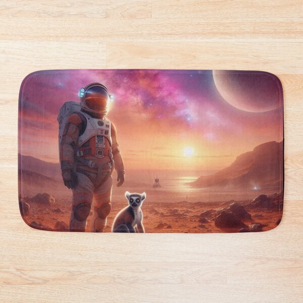 Item preview, Mars Explorer – Astronaut & Lemur Cosmic Art designed and sold by Dogandesighn.