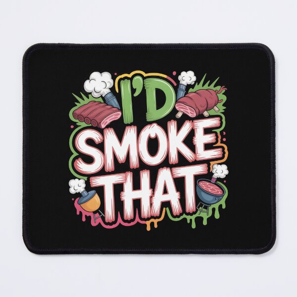 Item preview, I’d Smoke That Retro BBQ Design for Barbecue Lovers and Grill Masters designed and sold by Redgiant87x.
