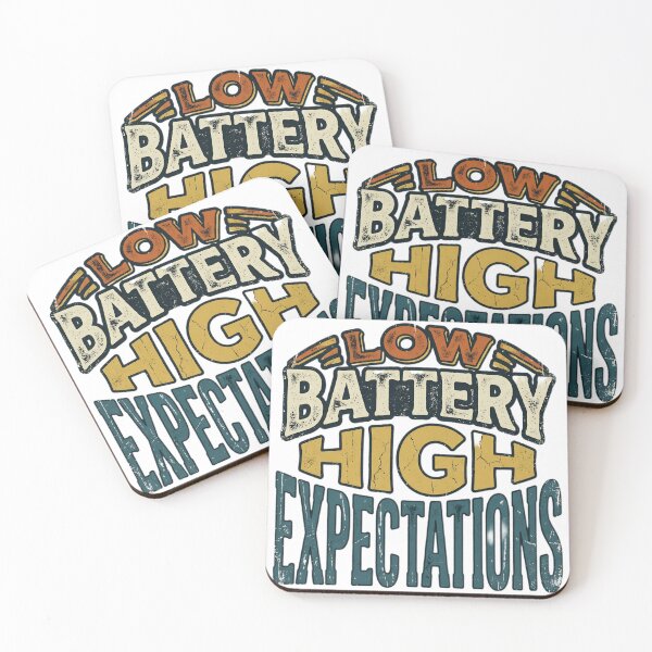 Item preview, Low Battery High Expectations Vintage T-Shirt designed and sold by widclo-cosmplte.