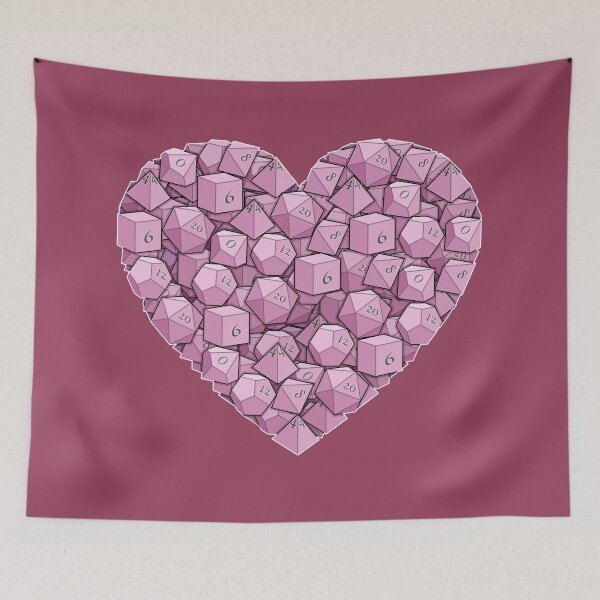 Item preview, Dice Heart - Pink designed and sold by -Solarly-.