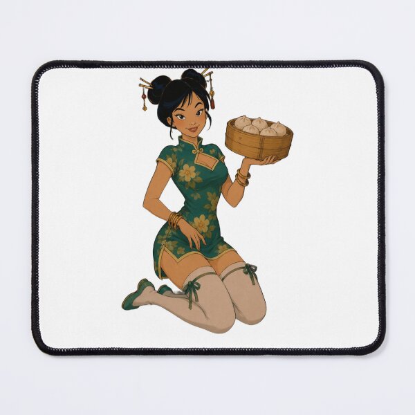 Item preview, Midnight Dumplings – Retro Pin-Up Asian Kitchen Art designed and sold by  Hollow Moon Studios..