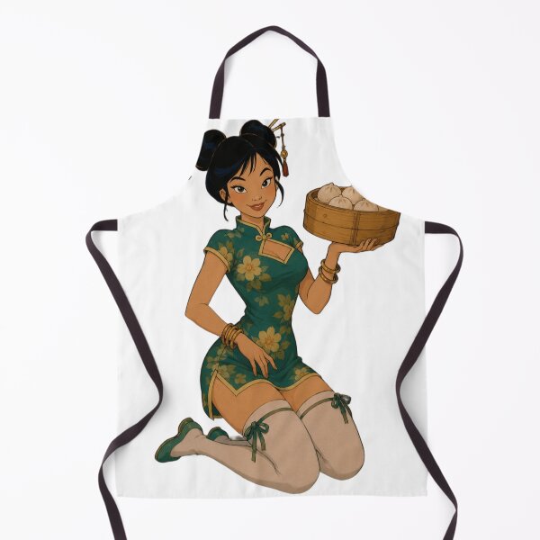 Item preview, Midnight Dumplings – Retro Pin-Up Asian Kitchen Art designed and sold by Hollow Moon Studios..