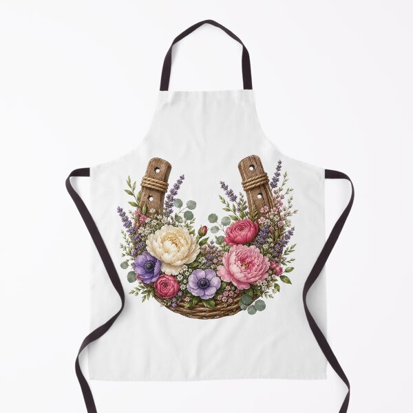 Item preview, Peony and Lavender Floral Horseshoe designed and sold by PetalGarden.
