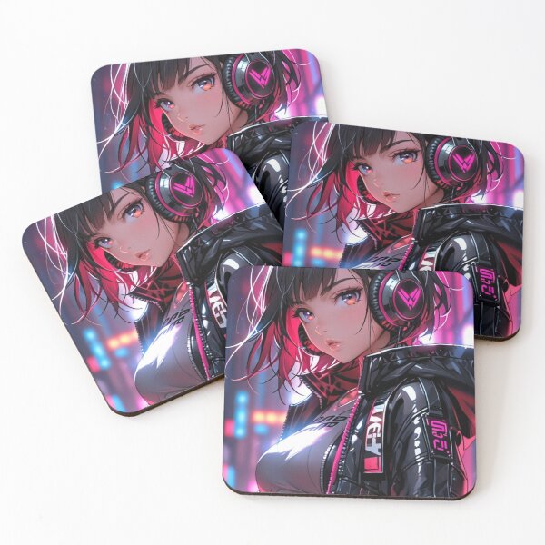 Item preview, Dark Neon Anime Waifu | Futuristic Cyberpunk Girl Art designed and sold by AnimDream .