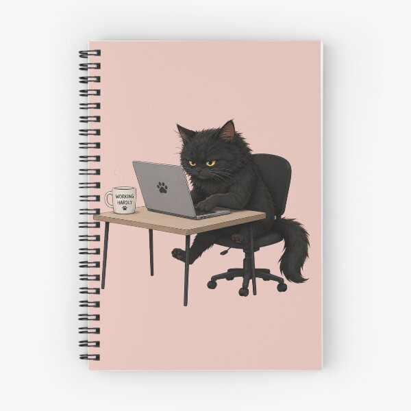 Item preview, Working Hardly Black Cat designed and sold by lumar23.