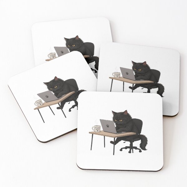Item preview, Working Hardly Black Cat designed and sold by lumar23.