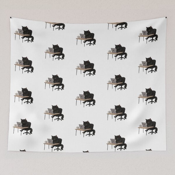 Item preview, Working Hardly Black Cat designed and sold by lumar23.