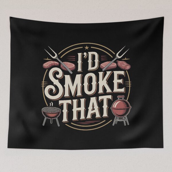 Item preview, I’d Smoke That Classic Funny BBQ Design for Meat Smoking Enthusiasts designed and sold by Redgiant87x.
