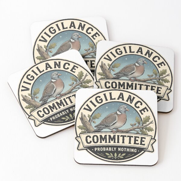 Item preview, Vigilance Committee Wood Pigeon Shirt - Probably Nothing Vintage Anxiety Badge Design  designed and sold by Halejo68.