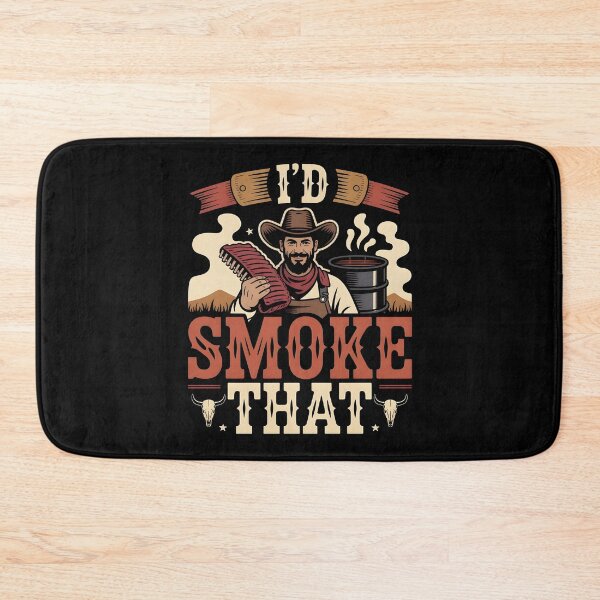 Item preview, I’d Smoke That BBQ Pitmaster Design for Funny Barbecue and Grill Fans designed and sold by Redgiant87x.