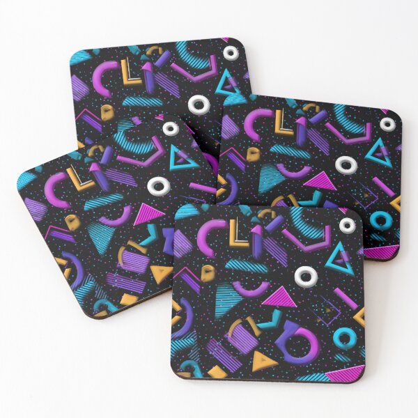 Item preview, Retro 80s 90s Geometric Abstract Pattern Design designed and sold by NicolasGlowArt.