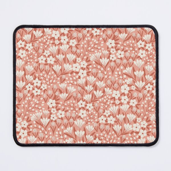 Item preview, White wildflower meadow | Muted coral floral designed and sold by Illustrated by Nat.