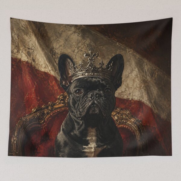 Item preview, Buldog Francuski Król - Obraz Flaga Polski designed and sold by Cockapoo Society.