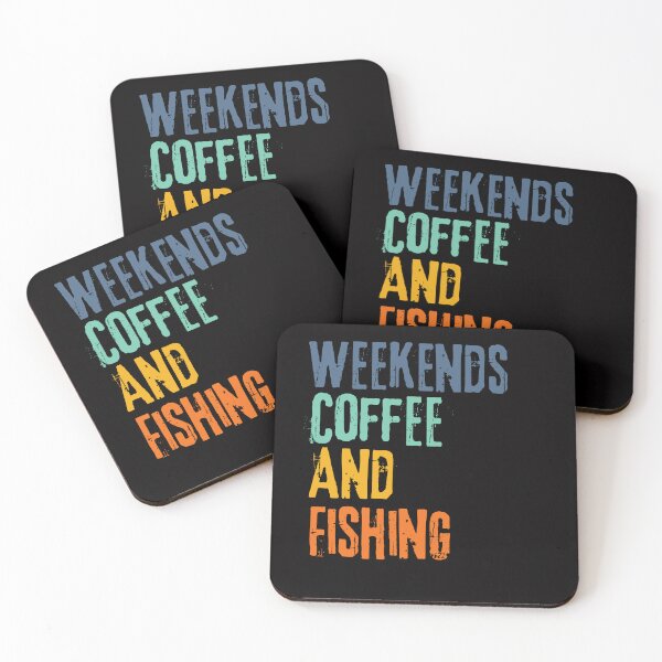 Item preview,  Funny Retro Weekends Coffee and Fishing designed and sold by WeirdlyRare.