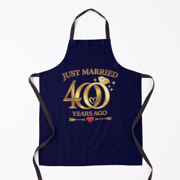 Item preview, Just Married 40 Years Ago ,40th Anniversary Gift designed and sold by CloudyPress.