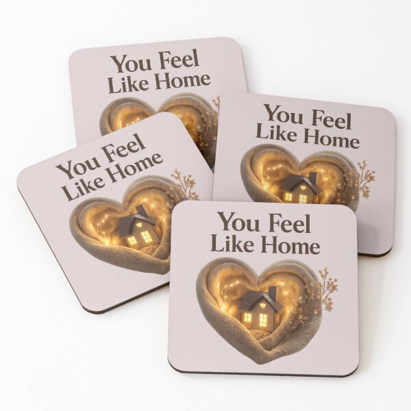 Item preview, You Feel Like Home, Cozy Romantic Love Design, Warm Relationship Artwork designed and sold by JagrDesigns.