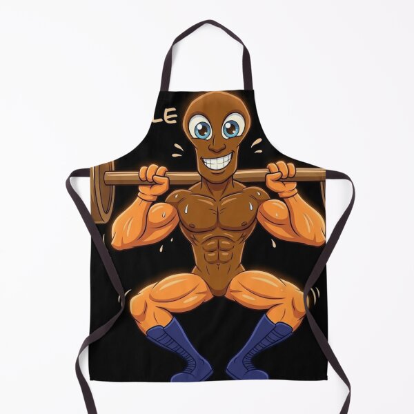Item preview, Cartoon Muscle Squat Lifter designed and sold by AirCrayons27.