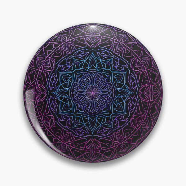 Item preview, Intricate Neon Sacred Geometry Mandala Pattern designed and sold by ViruSyndrome.