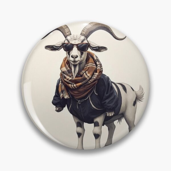 Item preview, Street Goat — Full Body Fashion Goat in Jacket and Plaid Scarf designed and sold by Mripa.