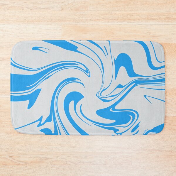 Item preview, Light Blue Liquid Marble Abstract Fluid Swirl Art designed and sold by CaramelCo.