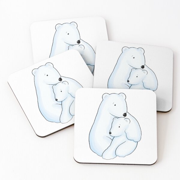 Item preview, Polar Bear mom and Cub, polar bear  designed and sold by nicolejacobsart.