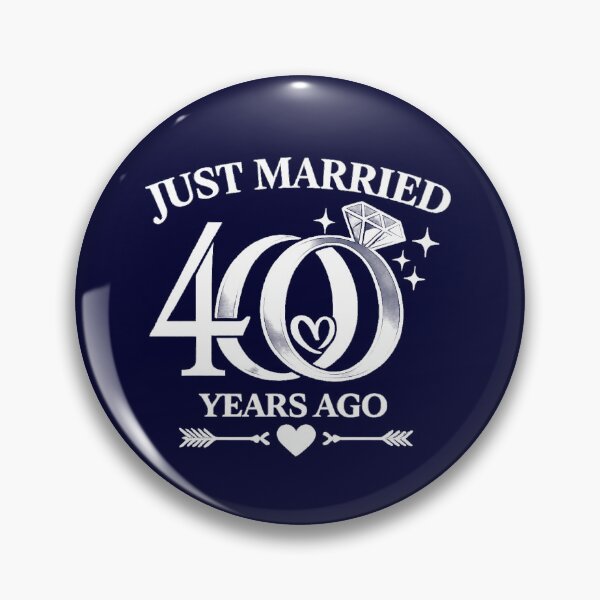 Item preview, Just Married 40 Years Ago ,40th Anniversary Gift designed and sold by CloudyPress.