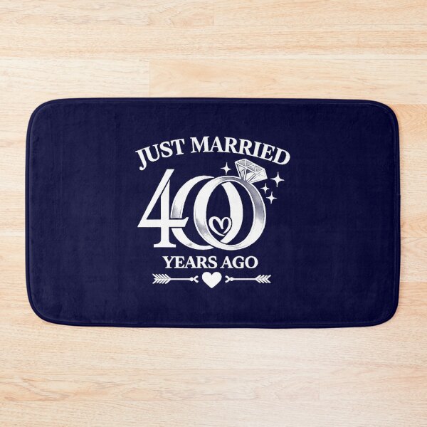 Item preview, Just Married 40 Years Ago ,40th Anniversary Gift designed and sold by CloudyPress.