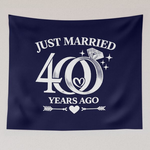 Item preview, Just Married 40 Years Ago ,40th Anniversary Gift designed and sold by CloudyPress.