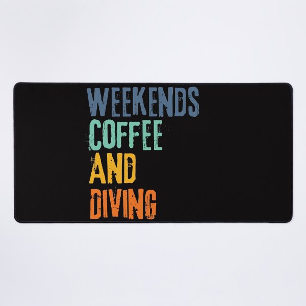 Item preview,  Funny Retro Weekends Coffee and Diving designed and sold by WeirdlyRare.