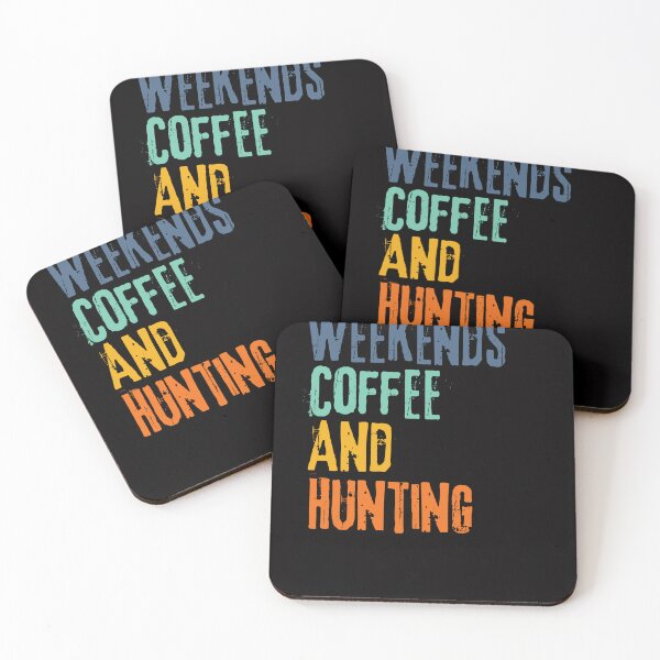 Item preview, Funny Retro Weekends Coffee and Hunting designed and sold by WeirdlyRare.