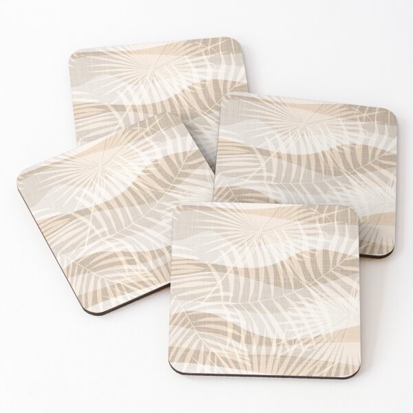 Item preview, faded palm leaf breeze - sandy beige wavy stripes designed and sold by kobyakov.