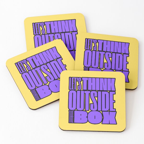 Item preview, Motivational Phrase Let's Think Outside The Box designed and sold by MundoZoe.