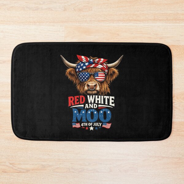 Item preview, Red White and Moo 4th of July Funny Cow designed and sold by super-think.