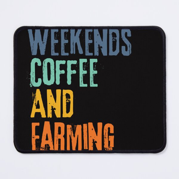 Item preview, Funny Retro Weekends Coffee and Farming designed and sold by WeirdlyRare.