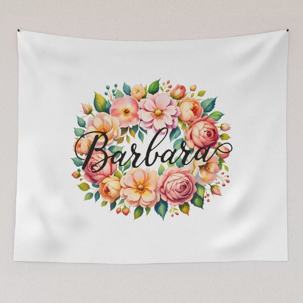 Item preview, Barbara Floral Name Watercolor Boho Personalized Design designed and sold by ArcticFoxStudio.