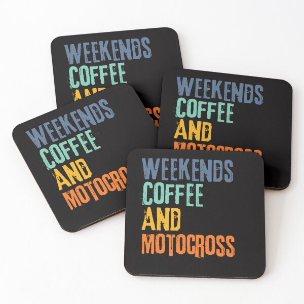 Item preview,  Funny Retro Weekends Coffee and Motocross designed and sold by WeirdlyRare.