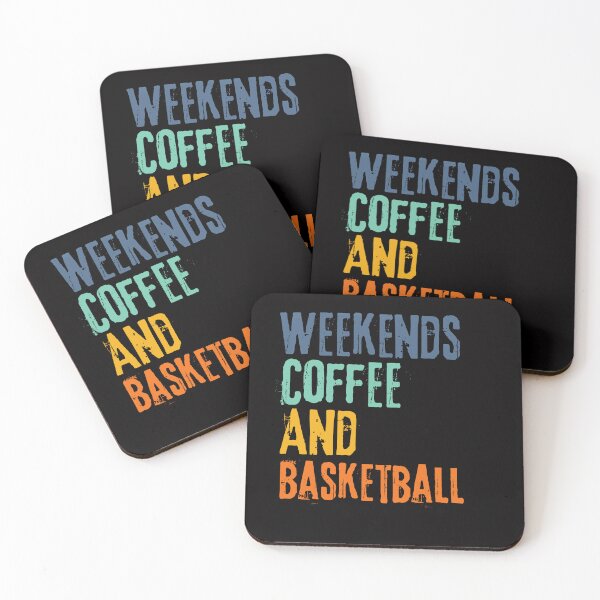 Item preview, Funny Retro Weekends Coffee and Basketball designed and sold by WeirdlyRare.