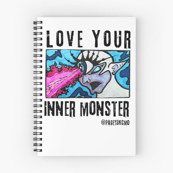Item preview, Love your inner monster—black letter designed and sold by Page13KCMO.