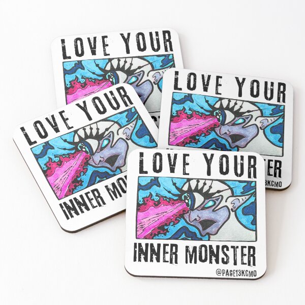 Item preview, Love your inner monster—black letter designed and sold by Page13KCMO.