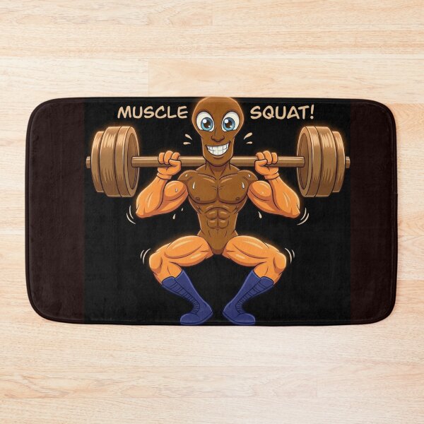 Item preview, Cartoon Muscle Squat Lifter designed and sold by AirCrayons27.