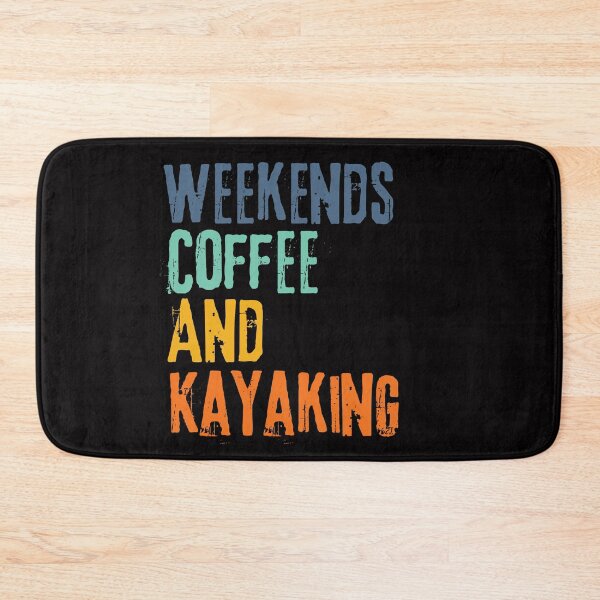 Item preview, Funny Retro Weekends Coffee and Kayaking designed and sold by WeirdlyRare.