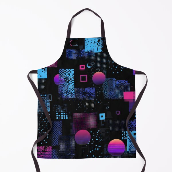 Item preview, Synthwave Glitch Geometric Pattern Retro 80s Style designed and sold by NicolasGlowArt.