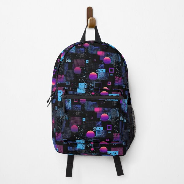 Item preview, Synthwave Glitch Geometric Pattern Retro 80s Style designed and sold by NicolasGlowArt.