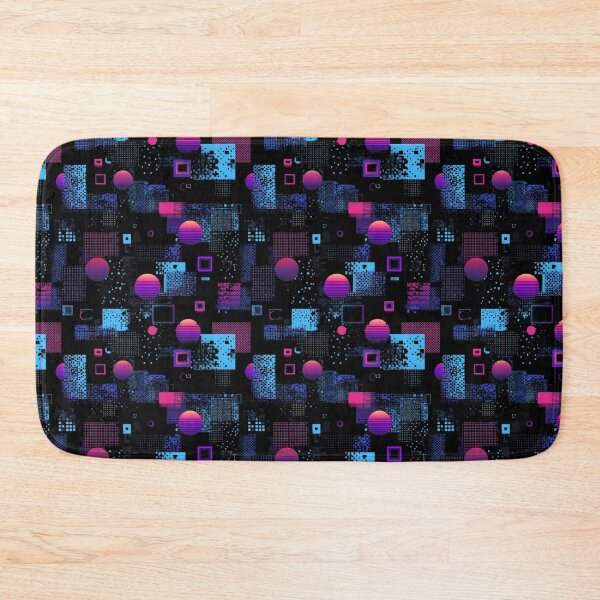 Item preview, Synthwave Glitch Geometric Pattern Retro 80s Style designed and sold by NicolasGlowArt.