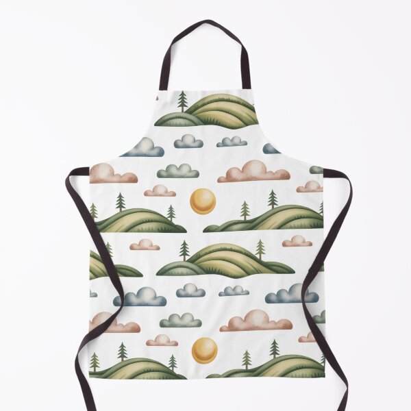 Item preview, Cheerful Green Hills Landscape Pattern | Sunny Whimsical Seamless Repeat designed and sold by Midnight Veil Designs.
