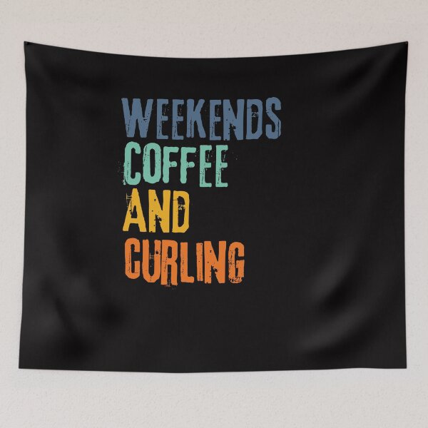 Artikelvorschau, Lustige Retro-Wochenenden: Kaffee und Curling entworfen und verkauft von WeirdlyRare.