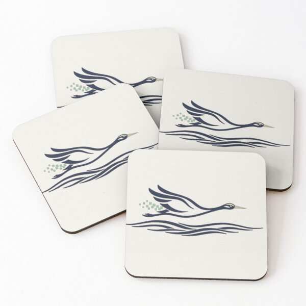 Item preview, Minimalist Flying Bird Line Art - Modern Tech Wave Edition designed and sold by Inkfino.