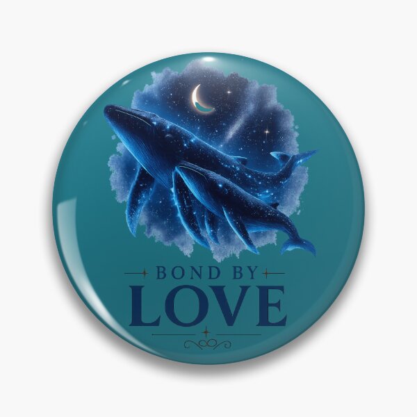 Item preview, Bound By Love, Bioluminescent Whale Romance Art, Celestial Ocean Design designed and sold by JagrDesigns.